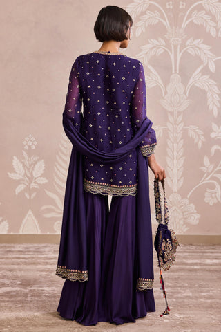 Purple nooreh ever after dupatta gharara set