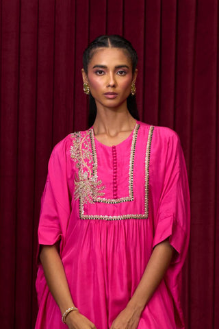 Pink breeze jazz-e-jashn kaftan set