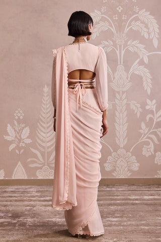 Pink ever after saree set with belt