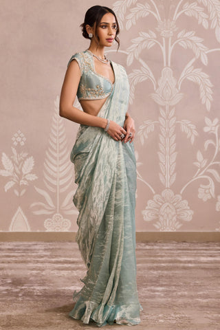 Green organza nooreh ever after saree set