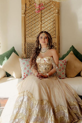 Gold Lehenga for Indian Wedding – Nagma Naach by ITRH