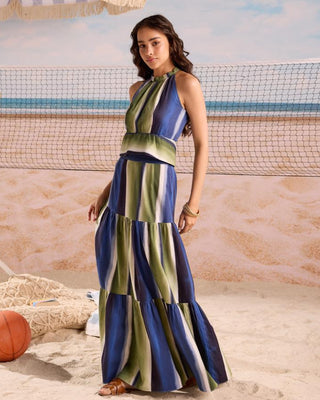 Co-ord Set Vacation Wear - Multicolor Sardinia Set by Zazu