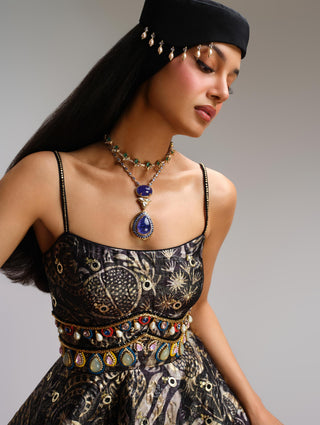 Sharara Set For Indian Wedding - Midnight Pomegranate by Papa Don't Preach