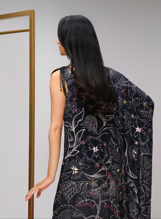 Kaftan For Indian Wedding - Black Pop Paisley Mystique by Papa Don't Preach