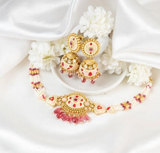 Necklace Set Pearl Wear - Gold Daisy Pearl Set by Putstyle