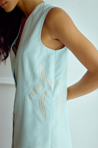 Waistcoat with Pant – Blue Resort-Day Long – Lavanya Ahuja