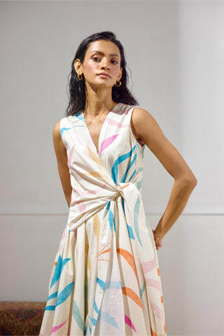 Tie-Up Dress – Multicolor Resort-Day Asymmetrical – Lavanya Ahuja