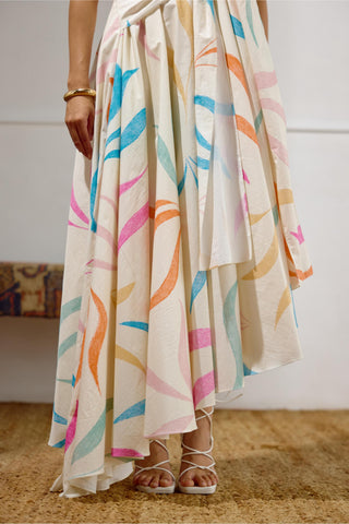 Tie-Up Dress – Multicolor Resort-Day Asymmetrical – Lavanya Ahuja