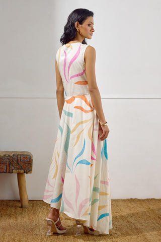 Tie-Up Dress – Multicolor Resort-Day Asymmetrical – Lavanya Ahuja