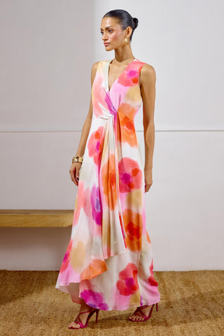 Dress – Multicolor Resort-Day Draped Wrap – Lavanya Ahuja