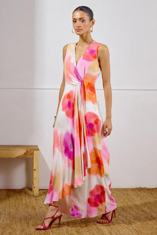 Dress – Multicolor Resort-Day Draped Wrap – Lavanya Ahuja