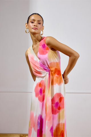 Dress – Multicolor Resort-Day Draped Wrap – Lavanya Ahuja