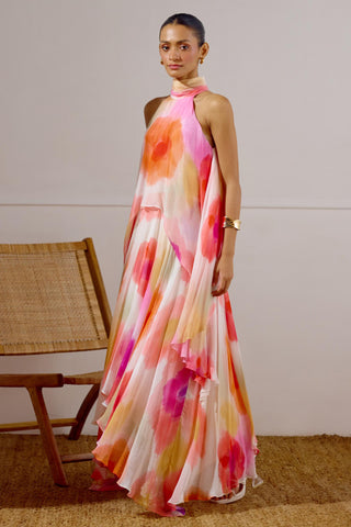 Layered Dress – Multicolor Resort-Day Asymmetrical – Lavanya Ahuja