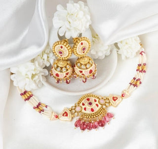 Necklace Set Pearl Wear - Gold Daisy Pearl Set by Putstyle