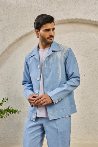 Shacket Set for Contemporary Wear - Ice Paint Splash by Sarab Khanijou