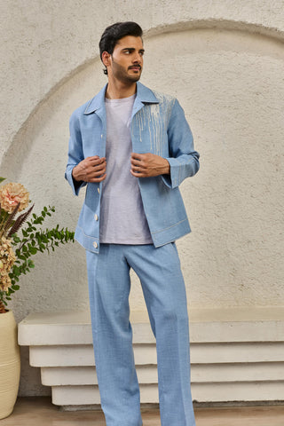 Shacket Set for Contemporary Wear - Ice Paint Splash by Sarab Khanijou