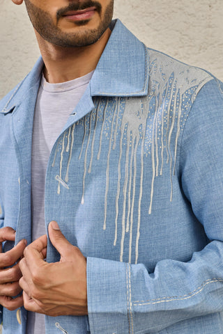 Shacket Set for Contemporary Wear - Ice Paint Splash by Sarab Khanijou