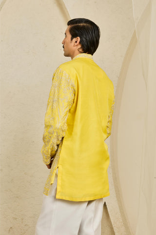 Kurta Set for Indian Wedding - Yellow Bagh Kurta by Sarab Khanijou
