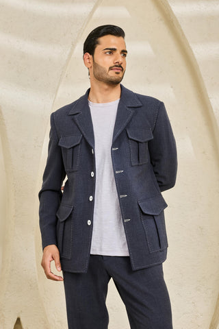Coat Set for Contemporary Wear - Midnight Hunter by Sarab Khanijou