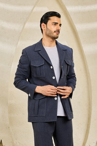 Coat Set for Contemporary Wear - Midnight Hunter by Sarab Khanijou
