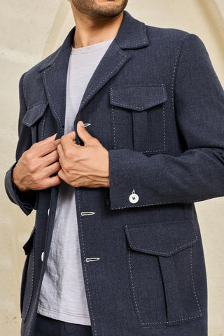 Coat Set for Contemporary Wear - Midnight Hunter by Sarab Khanijou