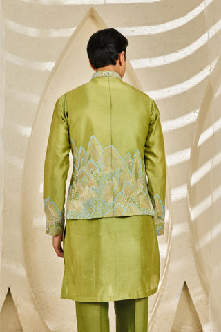 Green rangrez alpine waistcoat set