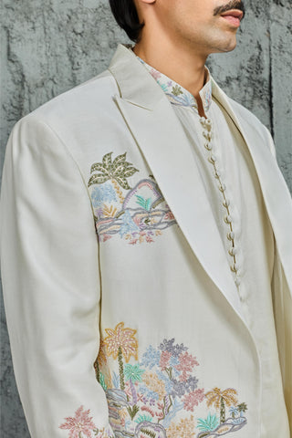 Jacket Set for Contemporary Wear - Pearl Palm by Sarab Khanijou