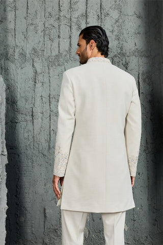 Indowestern Set for Indian Wedding - Gray Noor Set by Sarab Khanijou