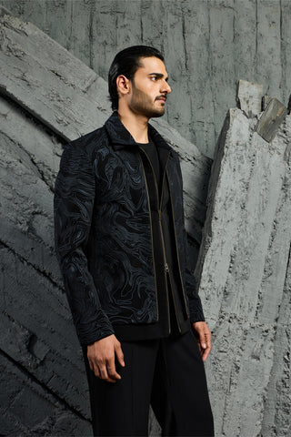 Shacket Set for Contemporary Wear - Abstract Wave by Sarab Khanijou