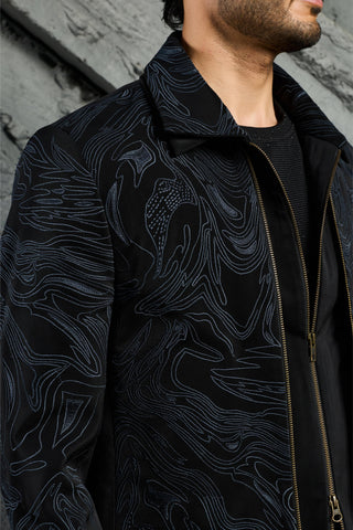 Shacket Set for Contemporary Wear - Abstract Wave by Sarab Khanijou