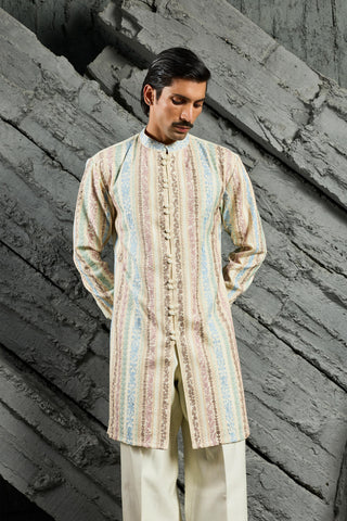 Kurta Set for Indian Wedding - Soft Pearl Kurta by Sarab Khanijou