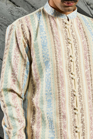 Kurta Set for Indian Wedding - Soft Pearl Kurta by Sarab Khanijou
