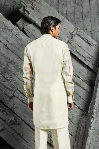 Kurta Set for Indian Wedding - Soft Pearl Kurta by Sarab Khanijou