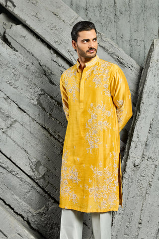 Kurta Set for Indian Wedding - Marigold Dream by Sarab Khanijou