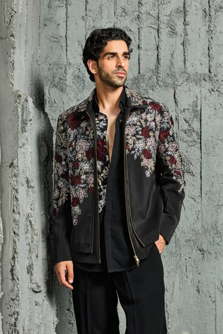 Jacket Set for Contemporary Wear - Night Bloom Jacket by Sarab Khanijou