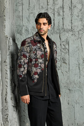Jacket Set for Contemporary Wear - Night Bloom Jacket by Sarab Khanijou