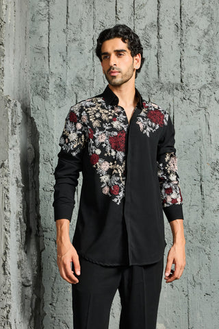 Jacket Set for Contemporary Wear - Night Bloom Jacket by Sarab Khanijou