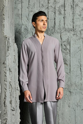 Jacket Set for Contemporary Wear - Gray Slate Jacket by Sarab Khanijou