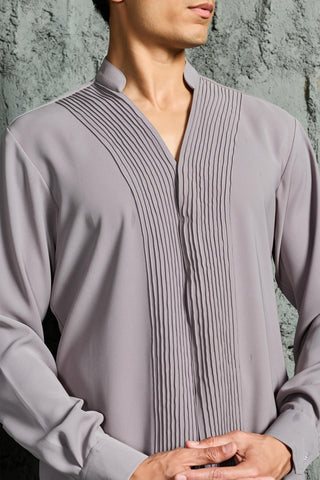 Jacket Set for Contemporary Wear - Gray Slate Jacket by Sarab Khanijou