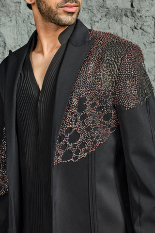 Jacket Set for Contemporary Wear - Black Noir by Sarab Khanijou
