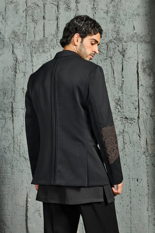Jacket Set for Contemporary Wear - Black Noir by Sarab Khanijou