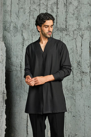 Jacket Set for Contemporary Wear - Black Noir by Sarab Khanijou