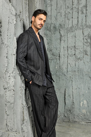 Jacket Set for Contemporary Wear - Black Edit Jacket by Sarab Khanijou