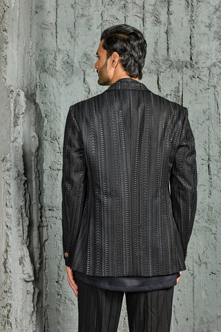 Jacket Set for Contemporary Wear - Black Edit Jacket by Sarab Khanijou