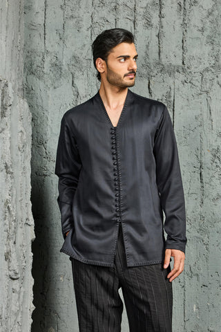 Jacket Set for Contemporary Wear - Black Edit Jacket by Sarab Khanijou