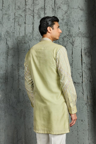 Kurta Set for Indian Wedding - Green Mint Edit by Sarab Khanijou