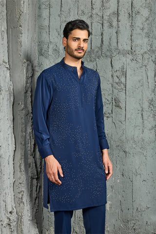 Blue rangrez jashn neel kurta set