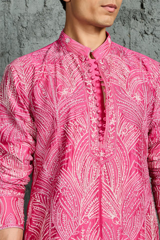 Kurta Set for Indian Wedding - Peony Glow Kurta by Sarab Khanijou