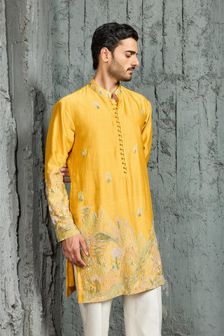 Kurta Set for Indian Wedding - Yellow Ridge Kurta by Sarab Khanijou