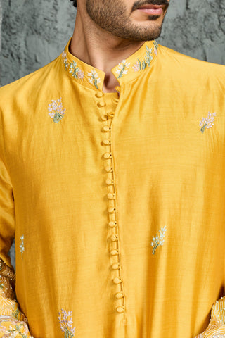 Kurta Set for Indian Wedding - Yellow Ridge Kurta by Sarab Khanijou
